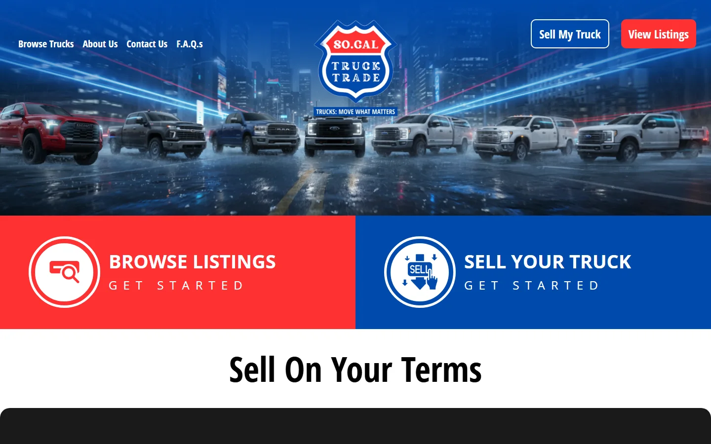 SoCal Truck Trade website screenshot